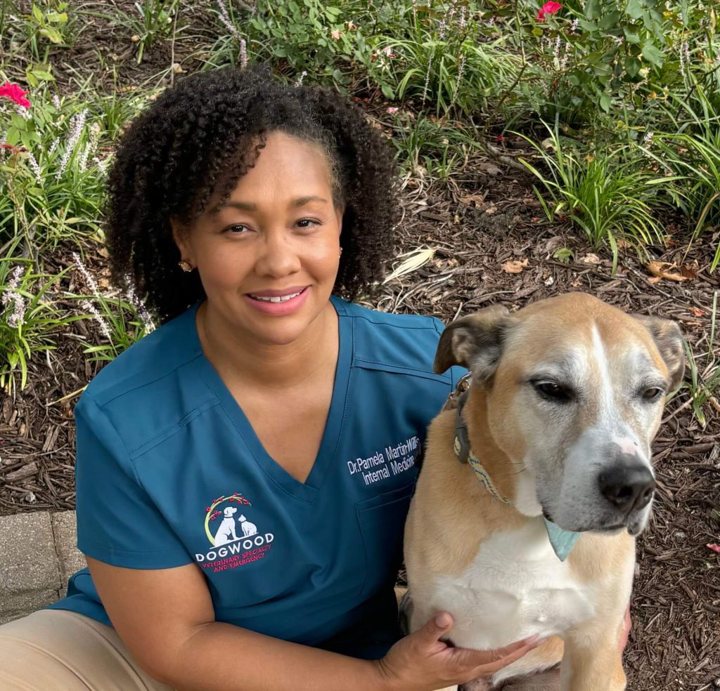 Dogwood Staff with a Pet
